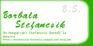 borbala stefancsik business card